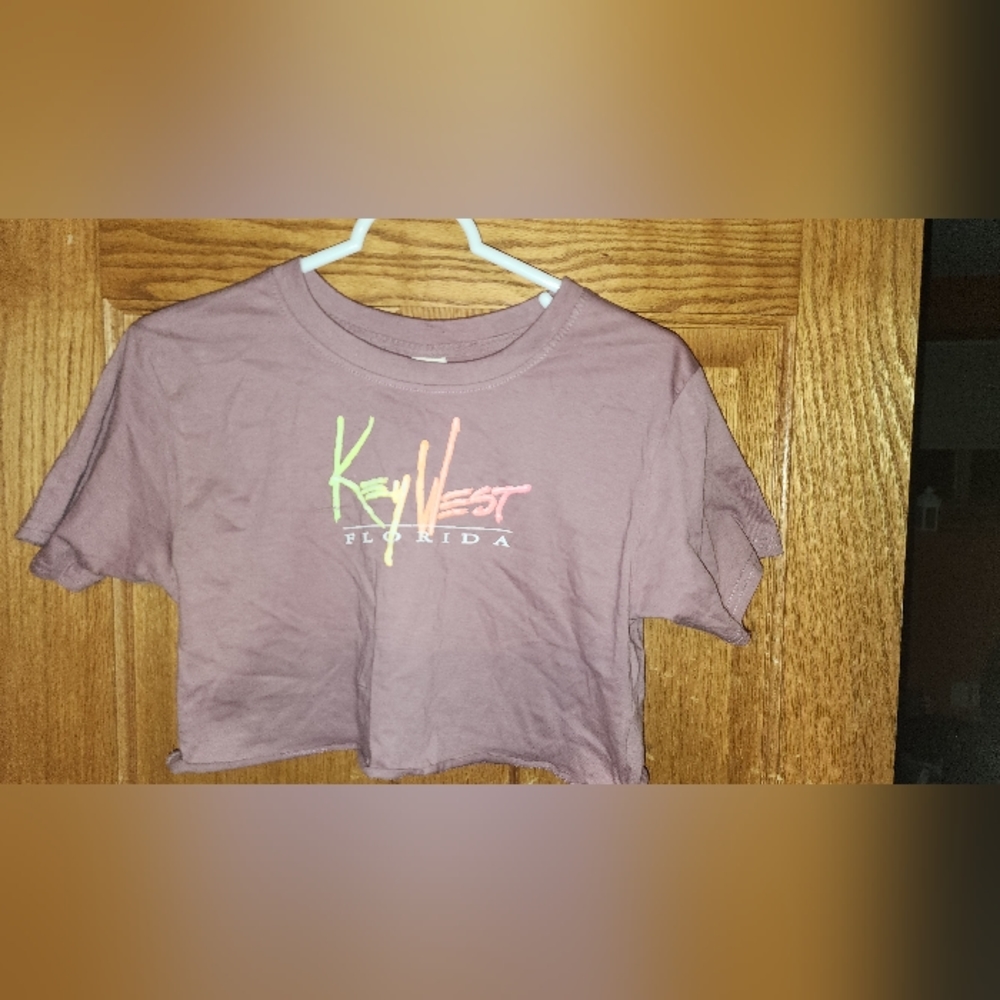 New Dreamsicle Cropped Short Sleeve Tee Shirt Key West Florida Women's Rosewood